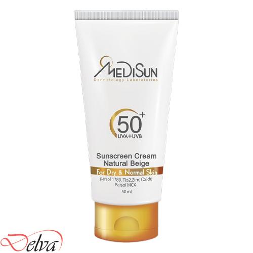 کرم ضد آفتاب رنگی مدیسان SPF50 (بژ طبیعی)