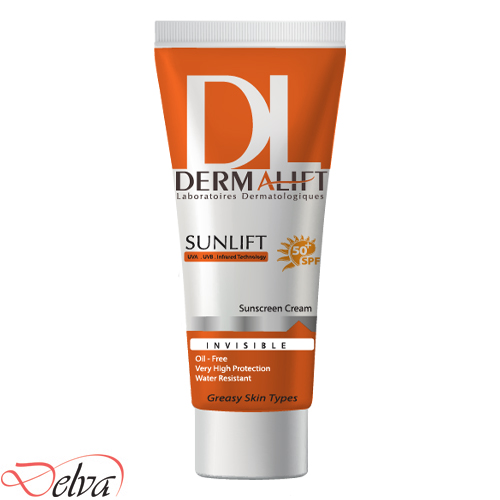 کرم ضد آفتاب فاقد رنگ پوست چرب SPF50 سان لیفت درمالیفت