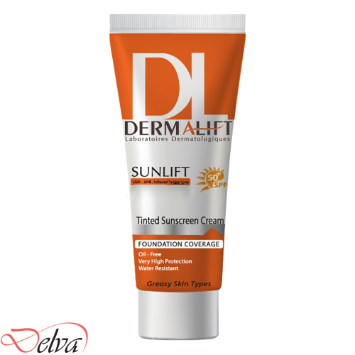 کرم ضد آفتاب رنگی پوست چرب SPF50 سان لیفت درمالیفت
