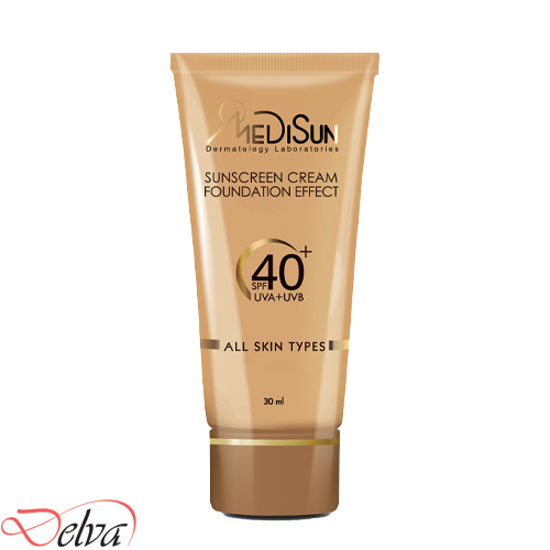 کرم ضد آفتاب کرم پودری مدیسان SPF40 (انواع پوست)