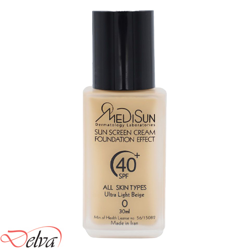 کرم ضد آفتاب کرم پودری مدیسان SPF40 (انواع پوست-شیشه ای)