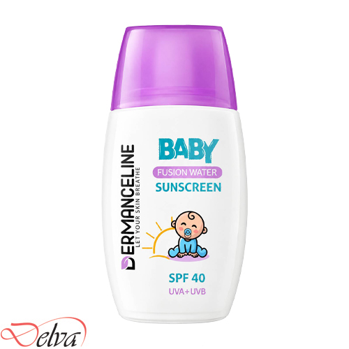 dermangeline- baby sunscreen fusion water SPF40 ضدآفتاب فیوژن واتر کودک spf40 درم انجلین