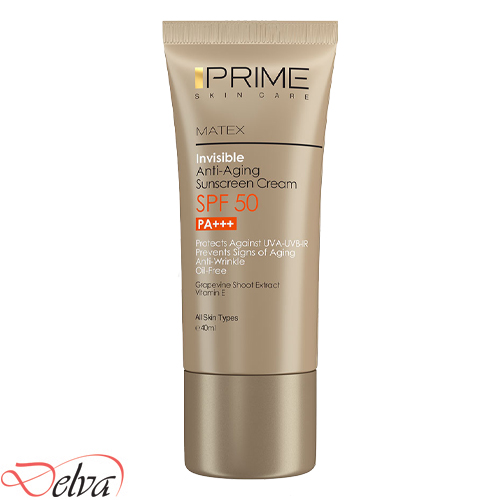 کرم ضدآفتاب جوانکننده فاقد رنگ SPF 50 پرایم