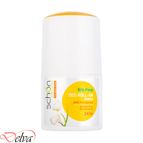 schon - silk petal - deo roll- on مام رول دئودورانت زنانه سیلک پتال شون