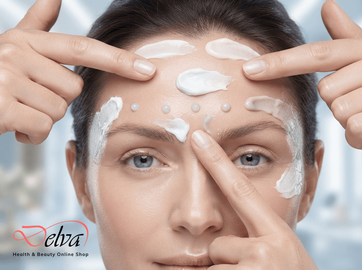 آموزش نحوه ماساژ صحیح پیشانی حین مصرف کرم (تکنیک لیفتینگ)